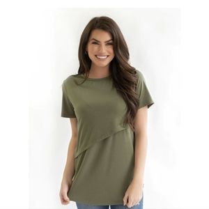 Nursing Queen xs olive green nursing t